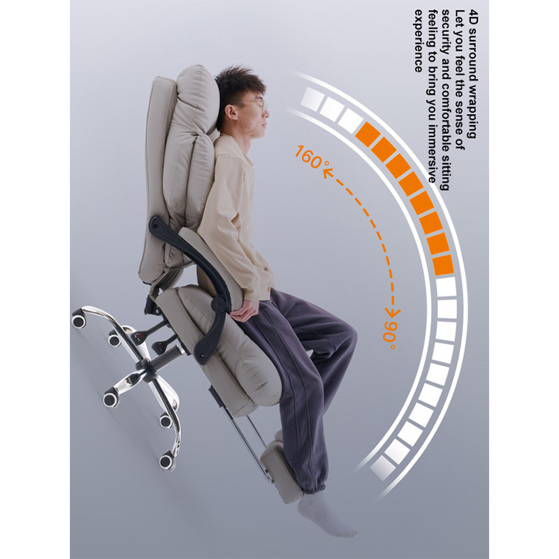 Boss Chair Reclining Cat Claw Leather Office Chair Comfortable Computer Chair Home Lazy Long Sitting Ergonomic Leather Chair